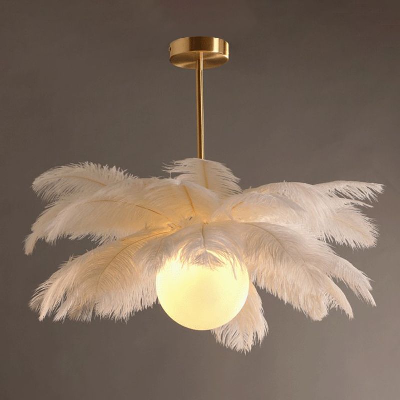 Aberelia Feather Chandelier-Moonnatur