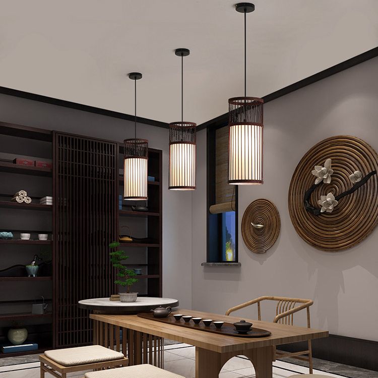 Haldelden Bamboo Pendant Light-Moonnatur