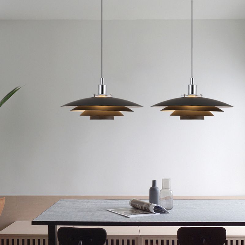 Nylo Contemporary Minimalist Frisbee Shaped Metal Pendant Light - Neutralighting
