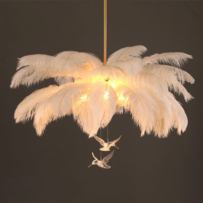 Aberelia Feather Chandelier-Moonnatur