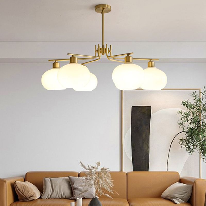 Lindelis Glass Chandelier-Moonnatur
