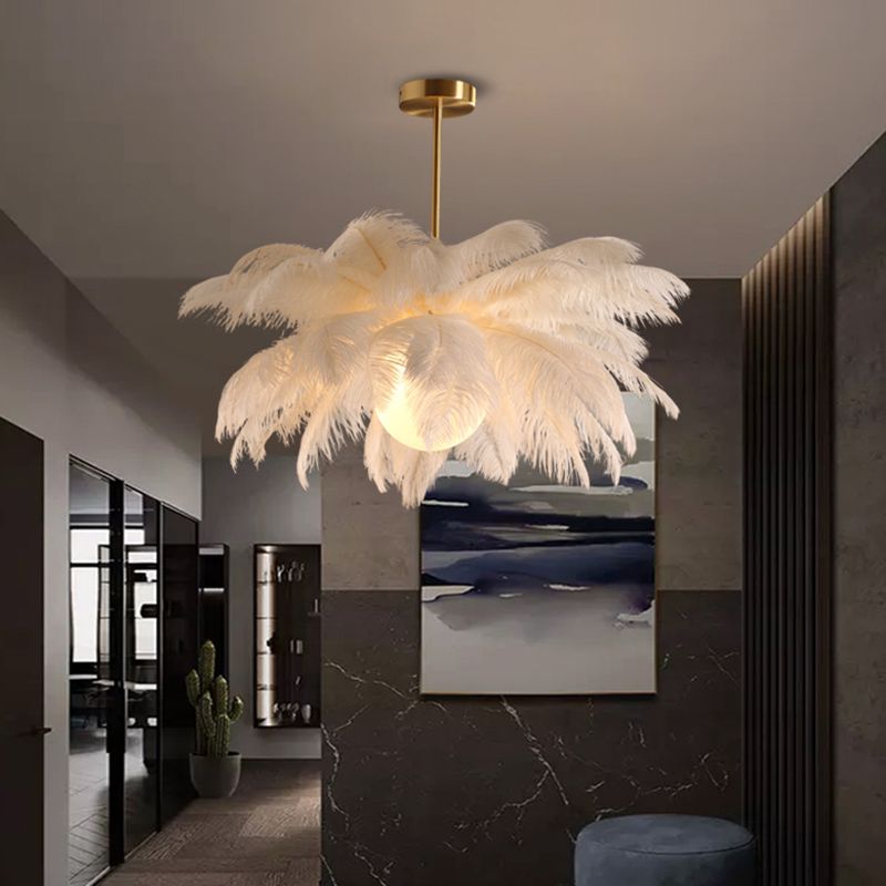 Aberelia Feather Chandelier-Moonnatur