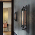 Tronel Vintage Cylinder Metal Wall Lamp, Black/Red/Silver/Gold - Neutralighting