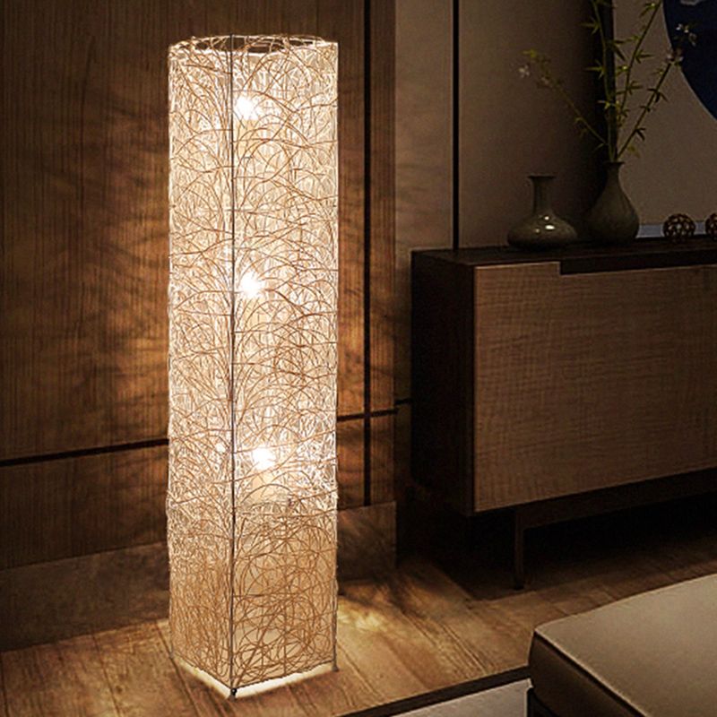 Torrendale Rattan Floor Lamp-Moonnatur