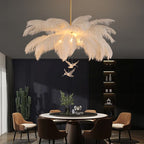 Aberelia Feather Chandelier-Moonnatur