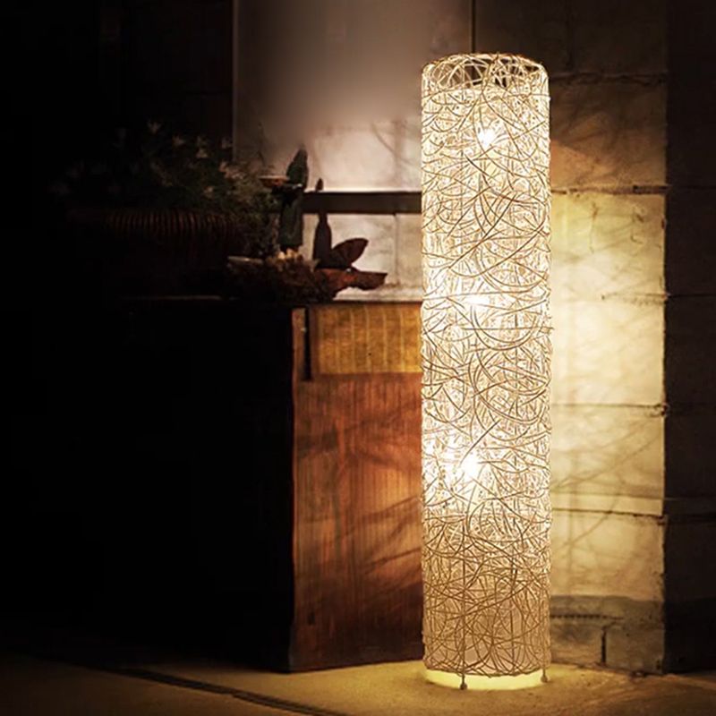 Torrendale Rattan Floor Lamp-Moonnatur