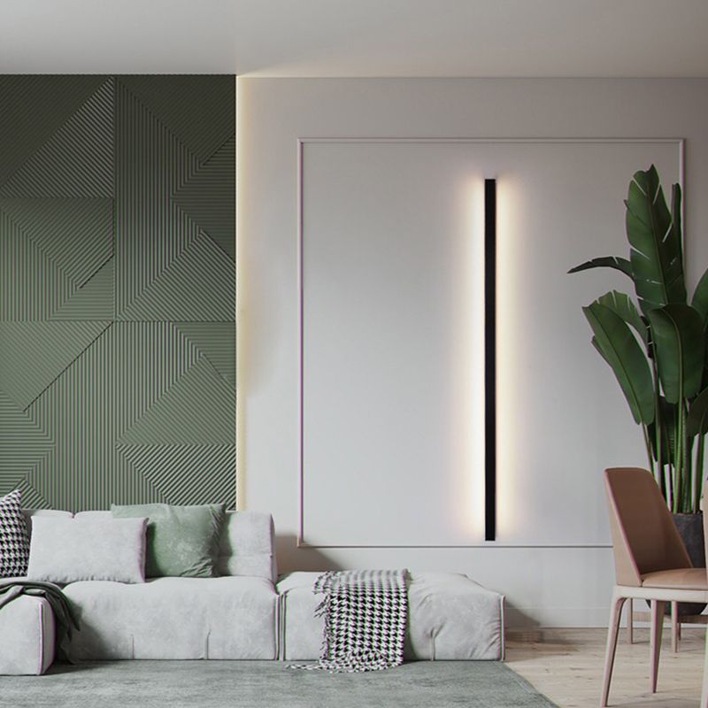 Gravo Minimalist Linear Metal/Acrylic Wall Lamp, Gold/Black/White - Neutralighting