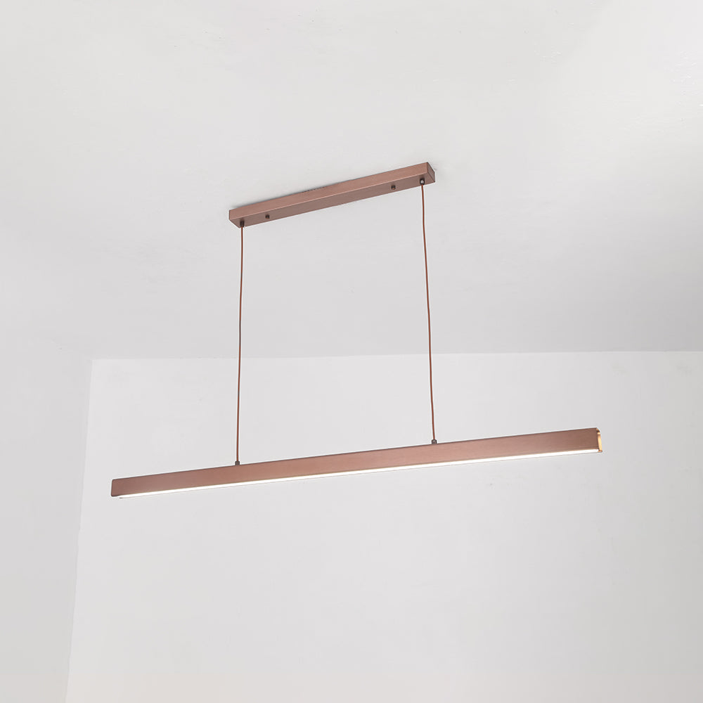 Thala Modern Linear Metal LED Pendant Light Black/Brown - Neutralighting
