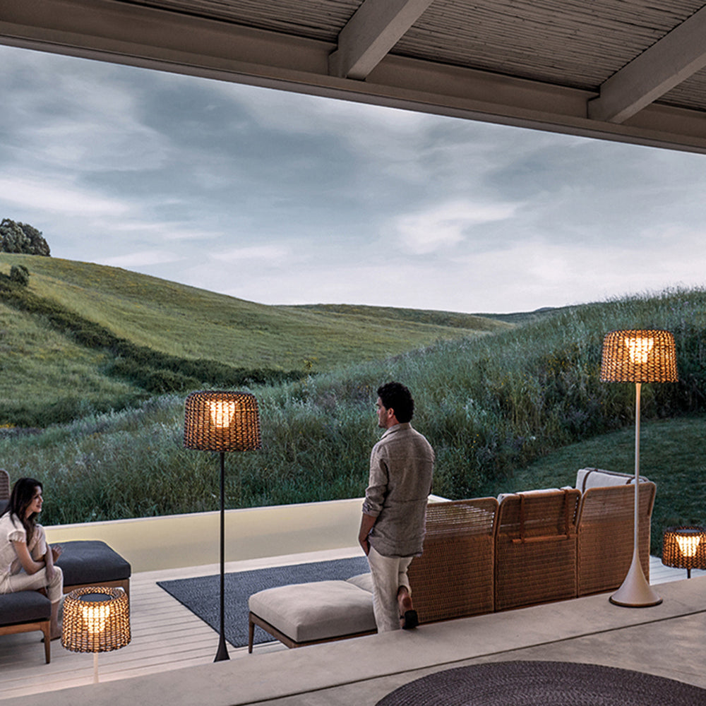 Ordelwell Rattan Floor Lamp-Moonnatur
