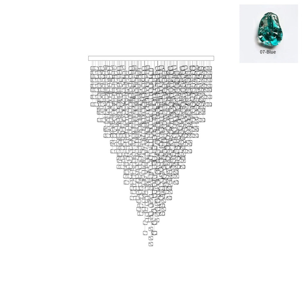 Qerise Glass Chandelier-Moonnatur