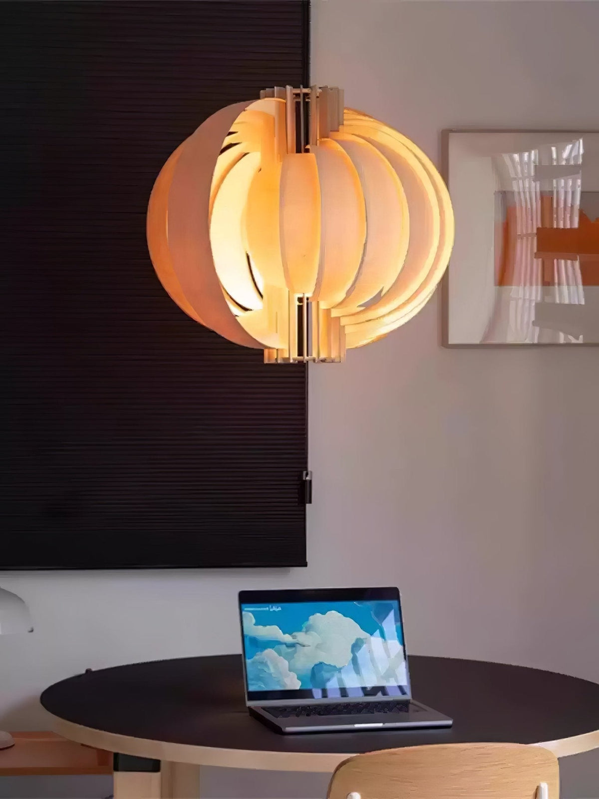 Merlenenna Wood Pendant Light-Moonnatur