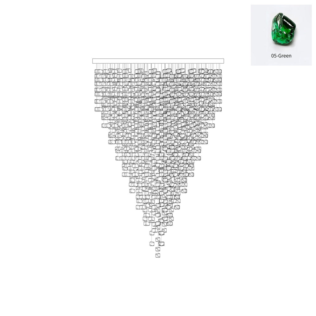 Qerise Glass Chandelier-Moonnatur