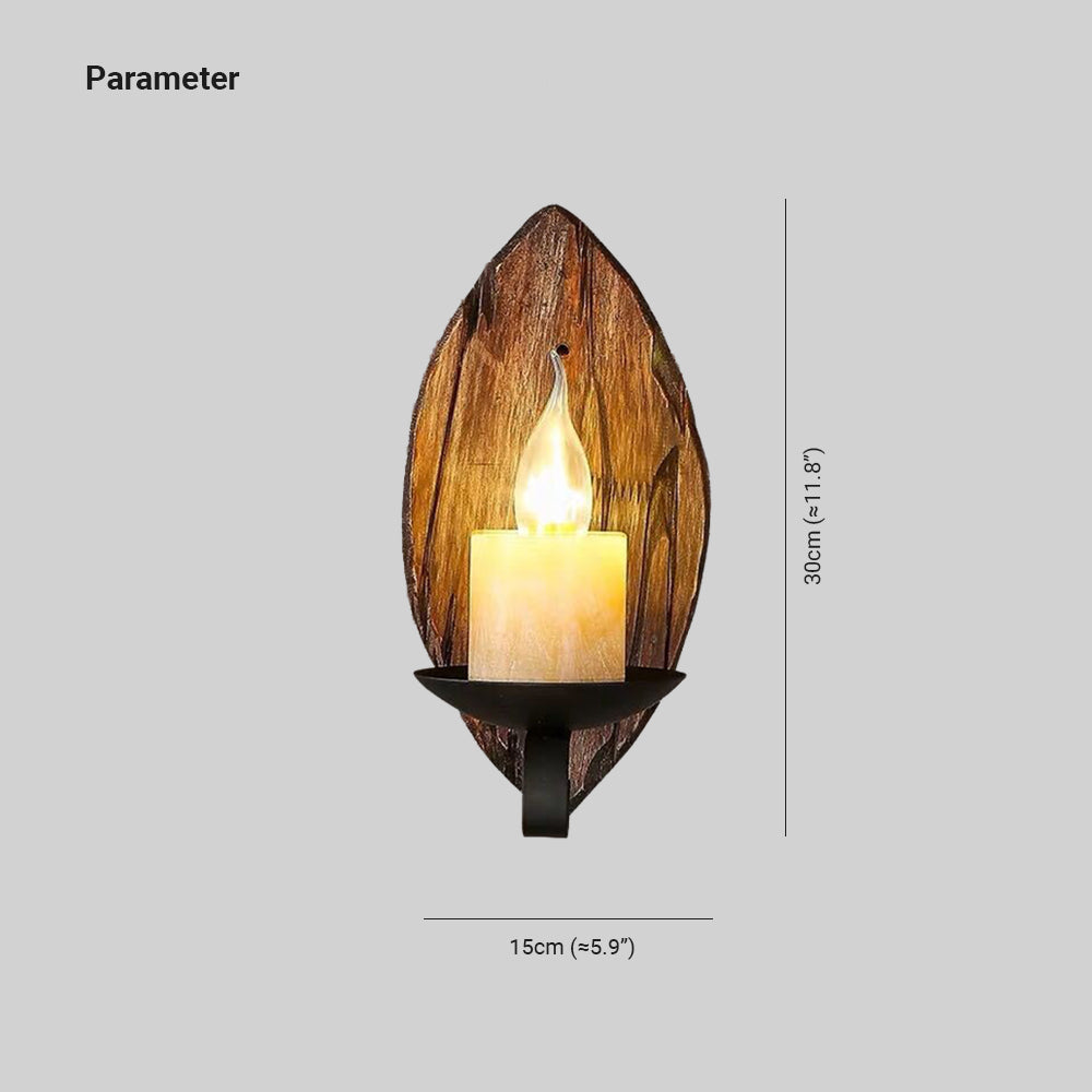 Wenrelena Pine Wood Wall Light-Moonnatur