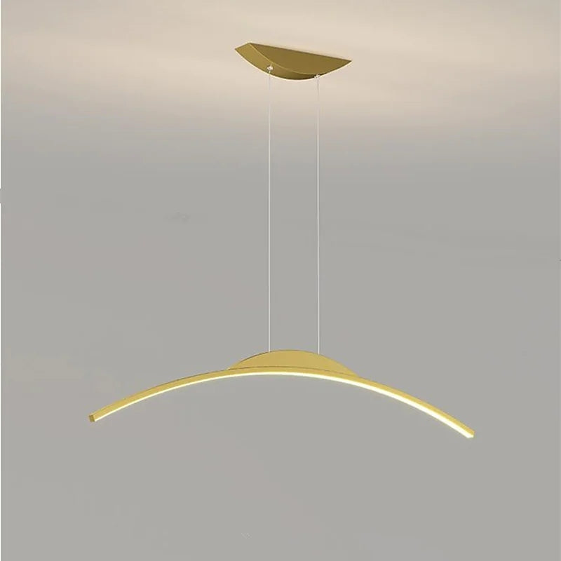 Floa Minimalist Linear Metal Remote Control Pendant Light - Neutralighting