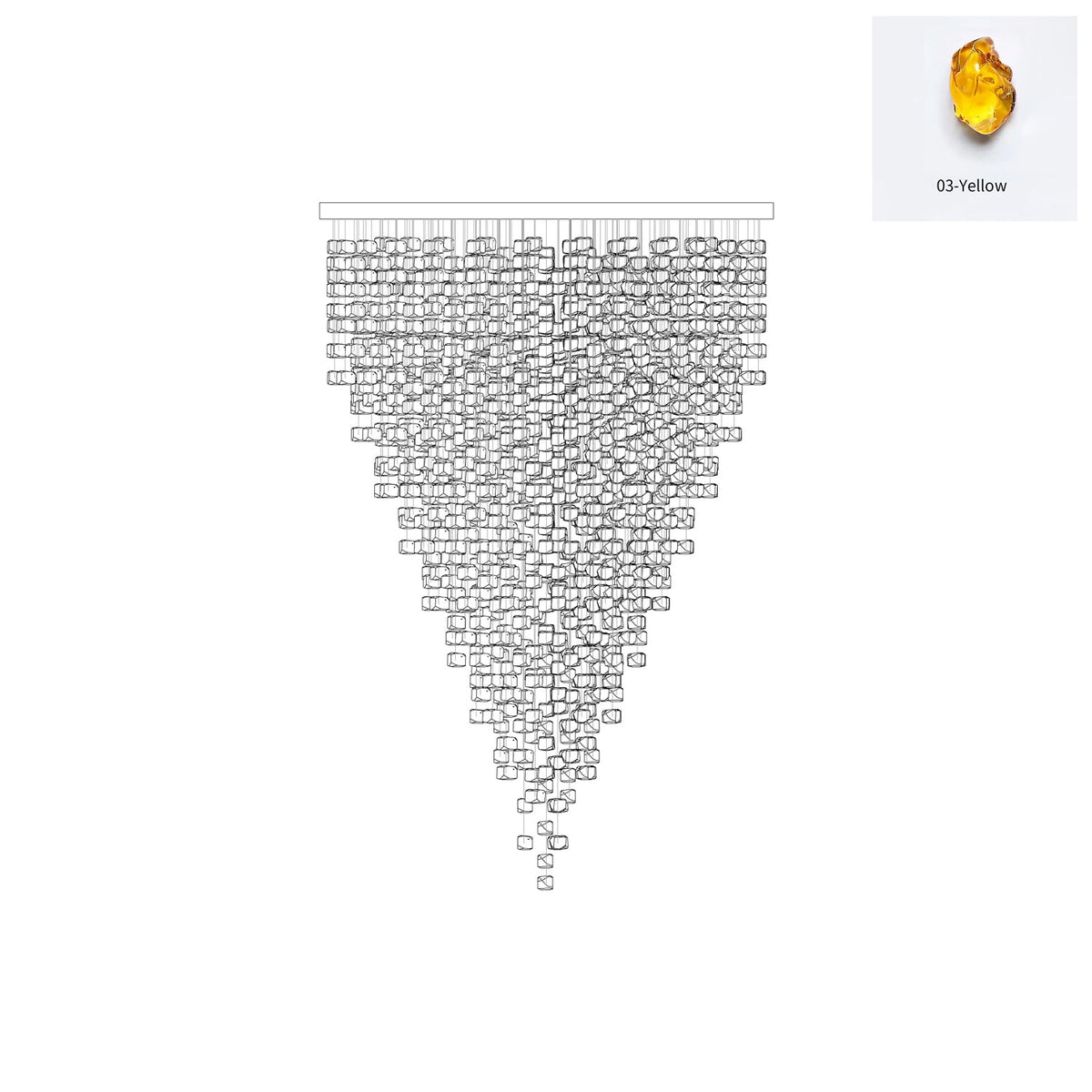 Qerise Glass Chandelier-Moonnatur