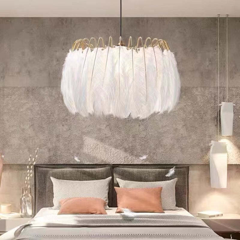 Grenelrose Feather Pendant Light-Moonnatur