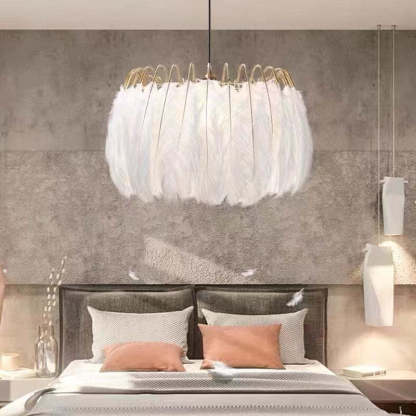 Grenelrose Feather Pendant Light-Moonnatur