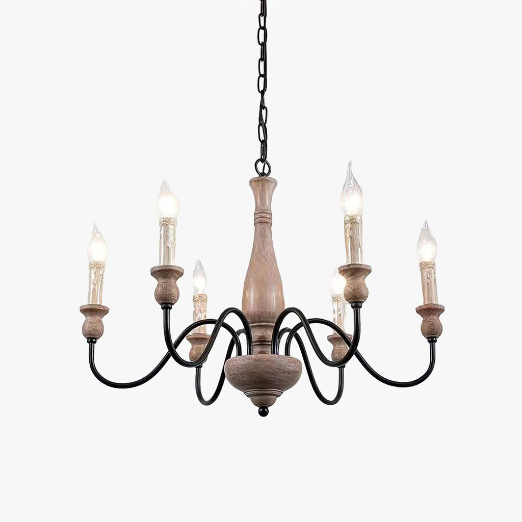 Astereth Wood Chandelier-Moonnatur