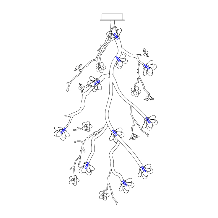 Verrenella Ceramic Chandelier-Moonnatur