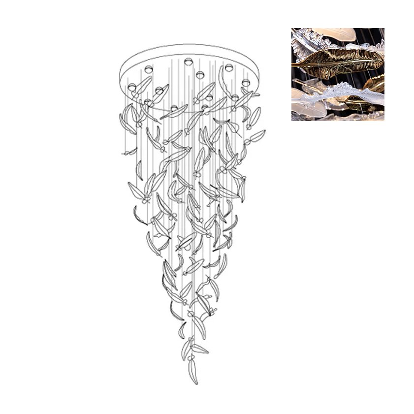 Vardenelle Glass Chandelier-Moonnatur