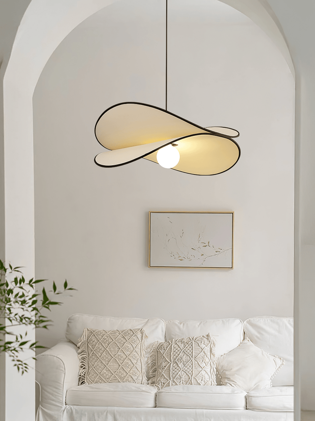 Doranera Fabric Pendant Light-Moonnatur