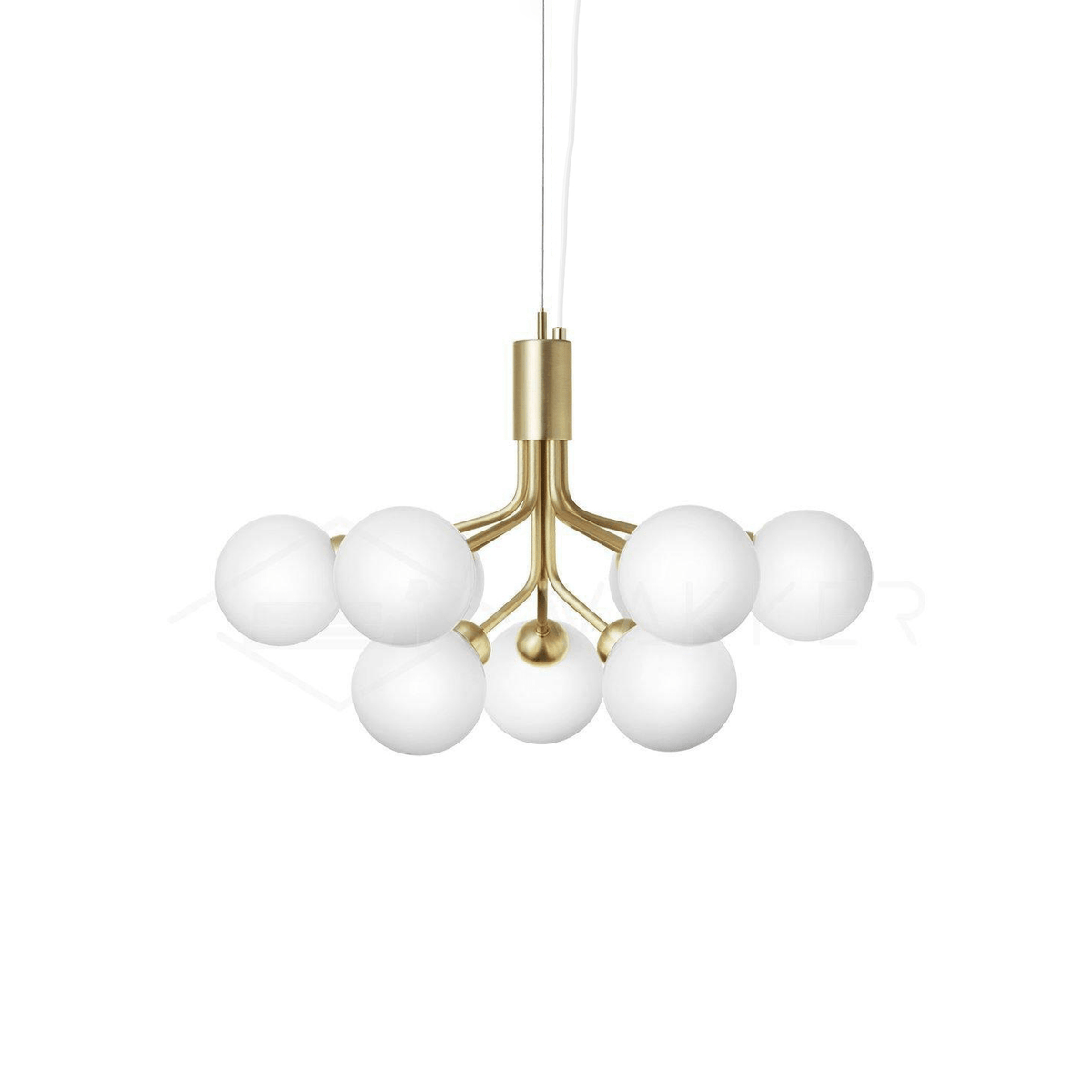 Ivorette Glass Chandelier-Moonnatur