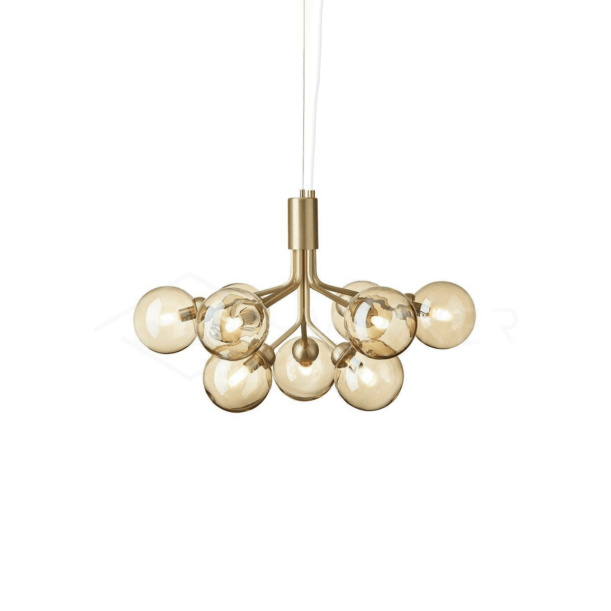 Ivorette Glass Chandelier-Moonnatur