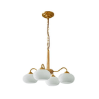 Korelle Glass Chandelier-Moonnatur