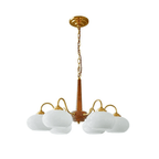Korelle Glass Chandelier-Moonnatur
