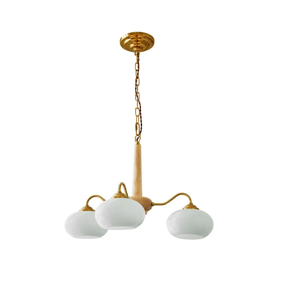 Korelle Glass Chandelier-Moonnatur