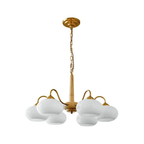 Korelle Glass Chandelier-Moonnatur