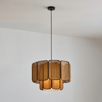 Oveleth Rattan Pendant Light-Moonnatur