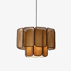 Oveleth Rattan Pendant Light-Moonnatur