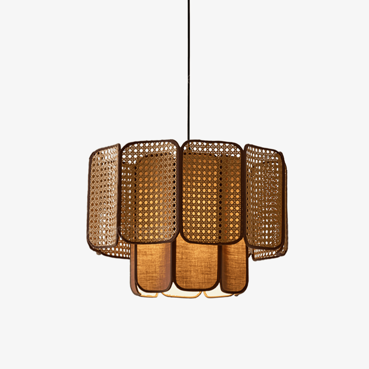 Oveleth Rattan Pendant Light-Moonnatur