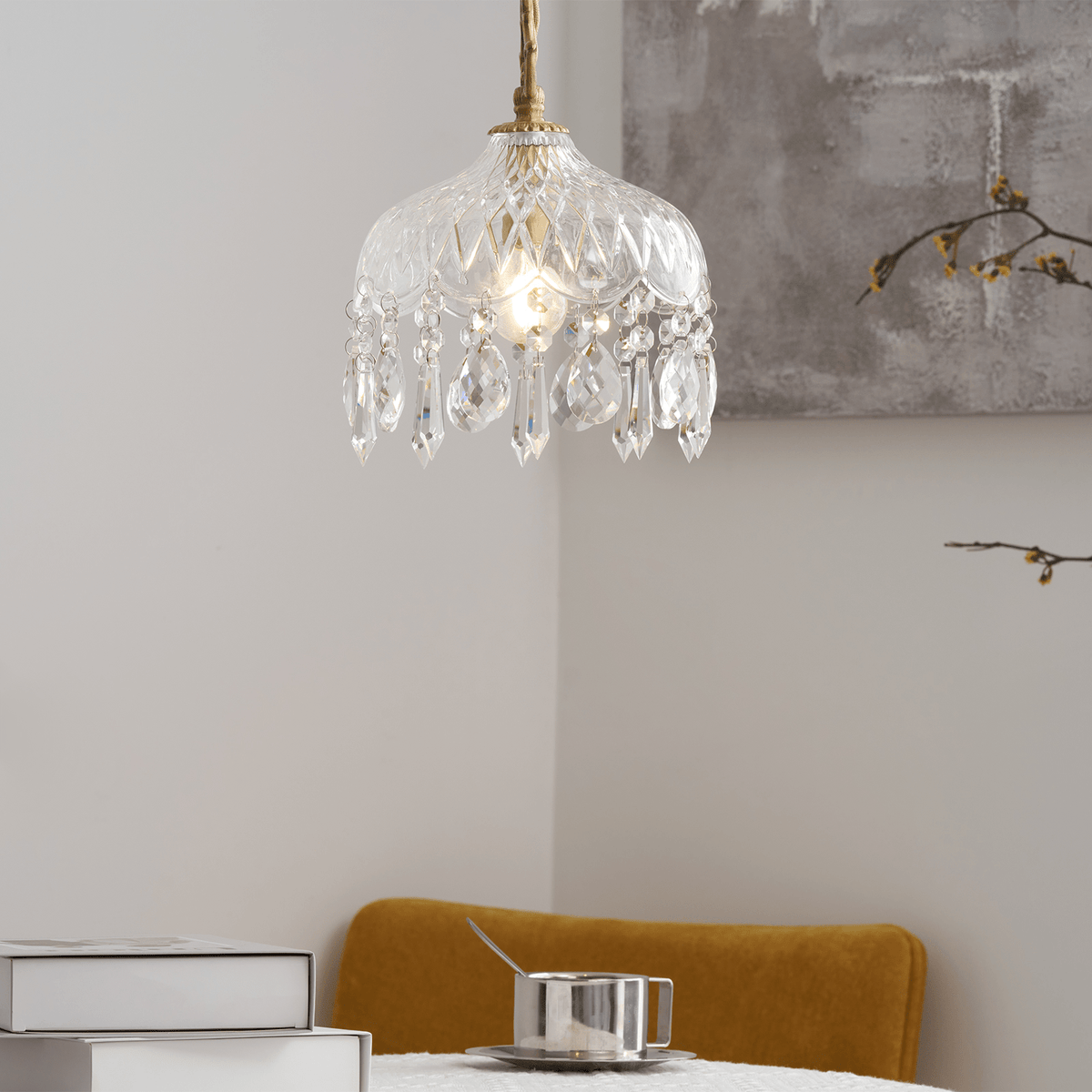 Korevia Crystal Pendant Light-Moonnatur