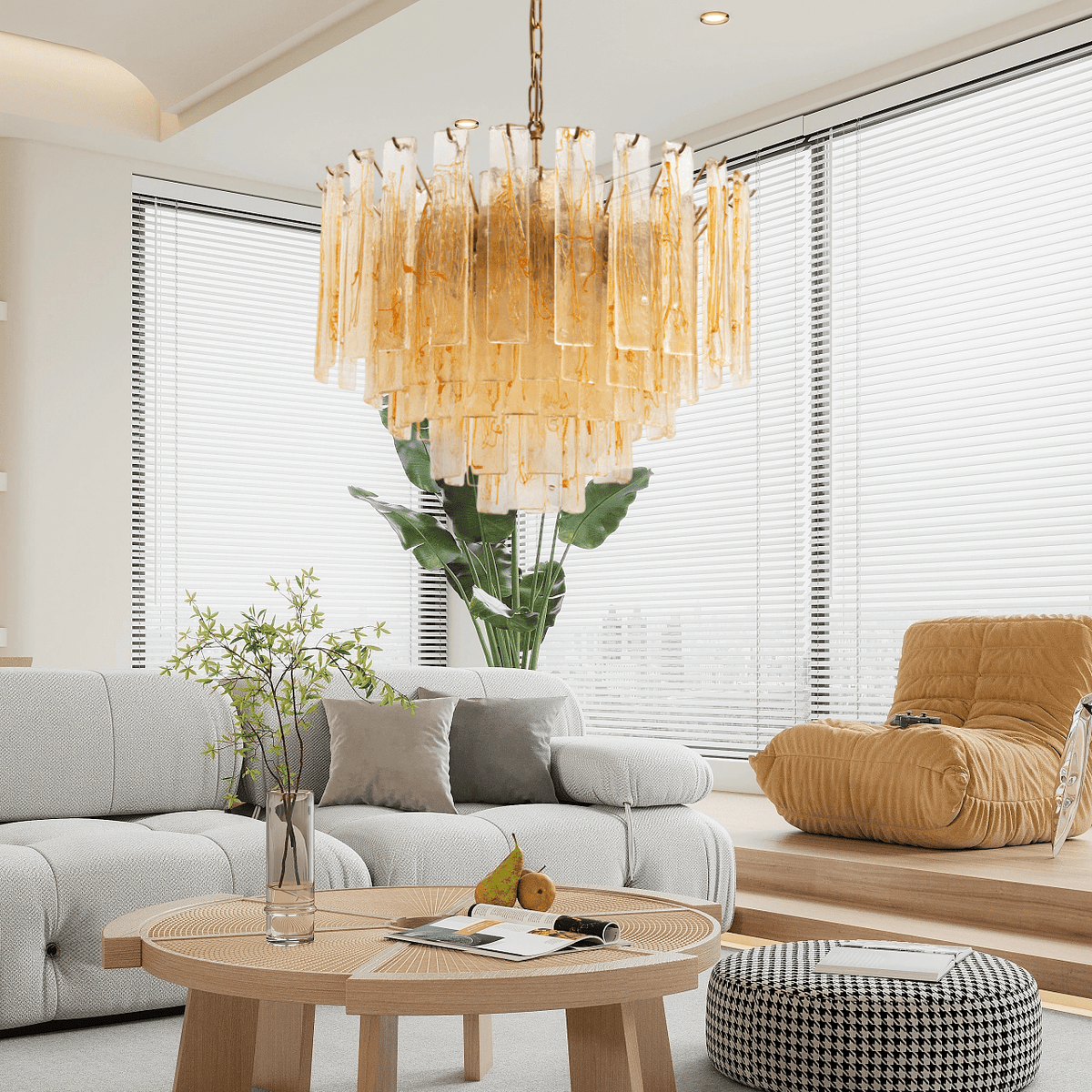 Rildenlyn Glass Chandelier-Moonnatur