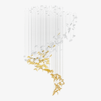 Tinora Glass Chandelier-Moonnatur