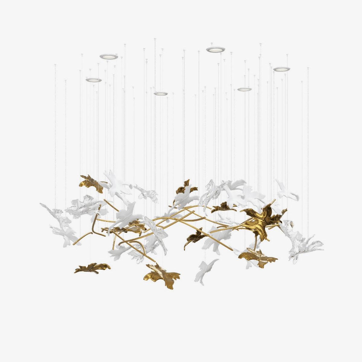 Tavora Glass Chandelier-Moonnatur