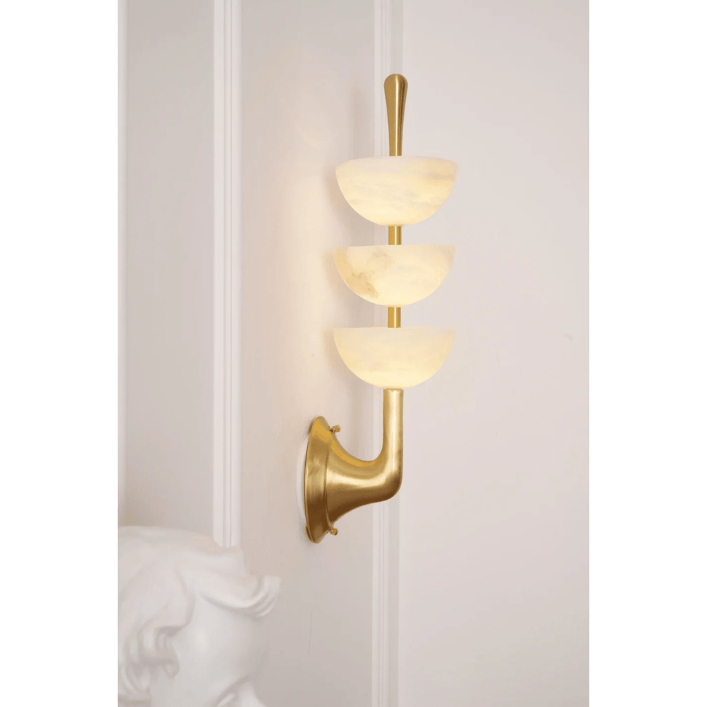 Fendelenelle Alabaster Wall Light-Moonnatur