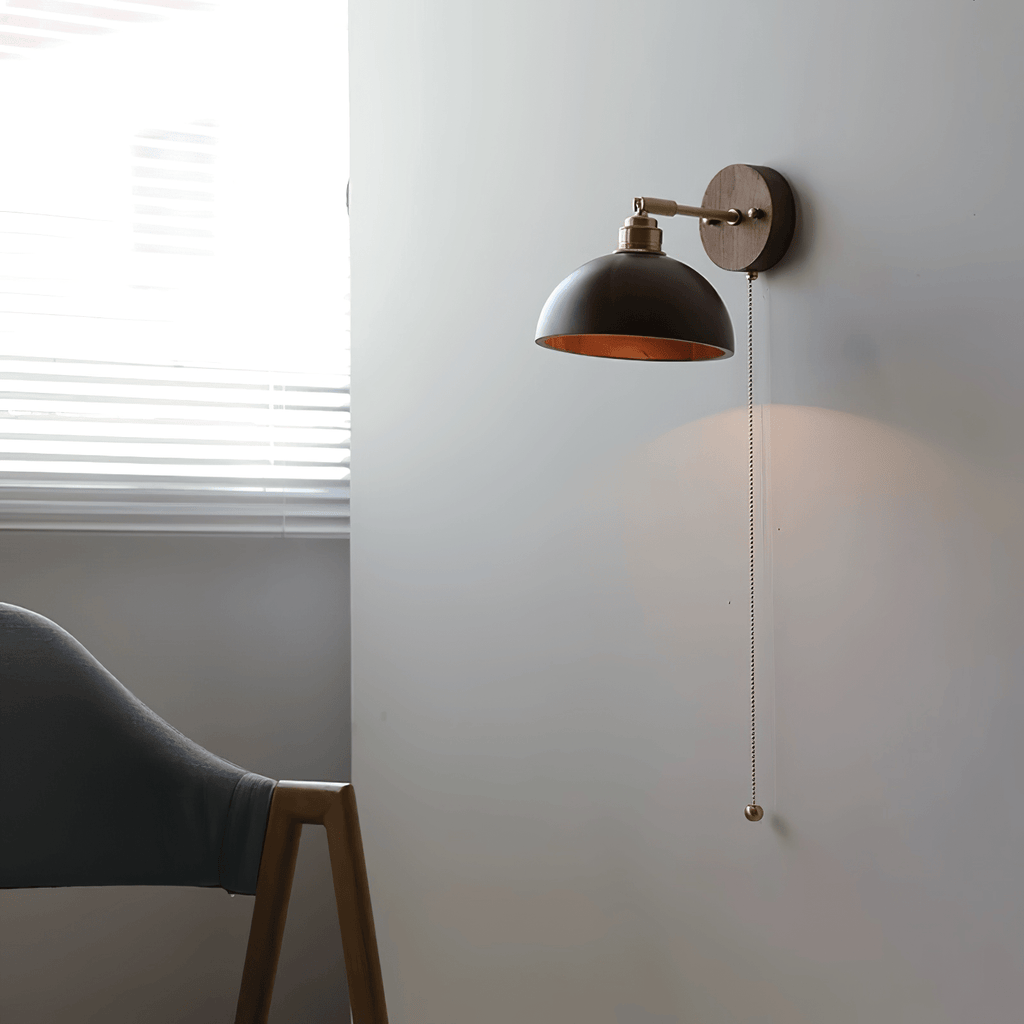 Valoria Walnut Wall Lamp-Moonnatur