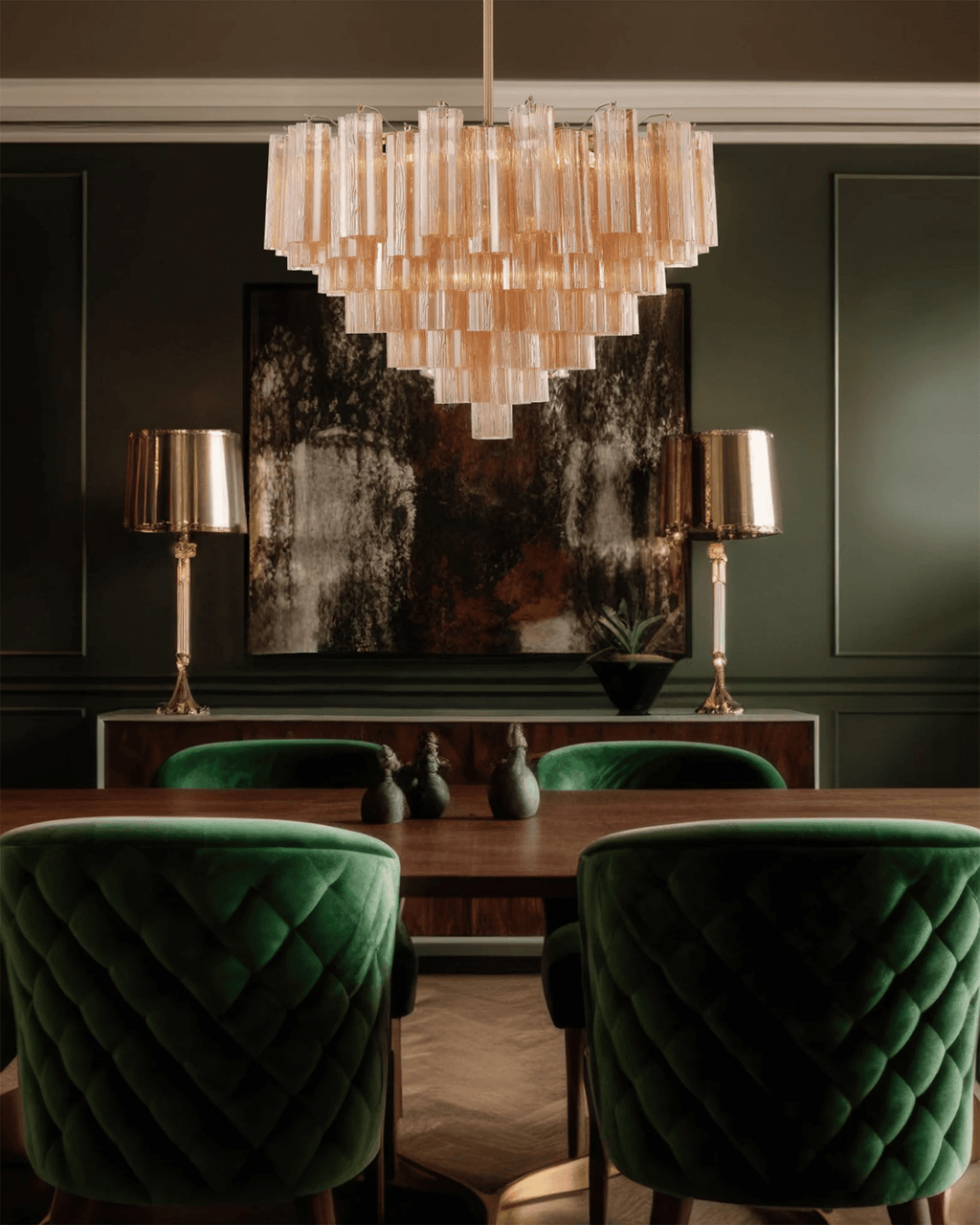 Vardenune Glass Chandelier-Moonnatur