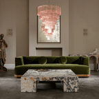 Nethenelle Glass Chandelier-Moonnatur