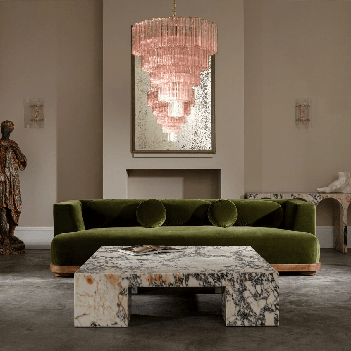 Nethenelle Glass Chandelier-Moonnatur
