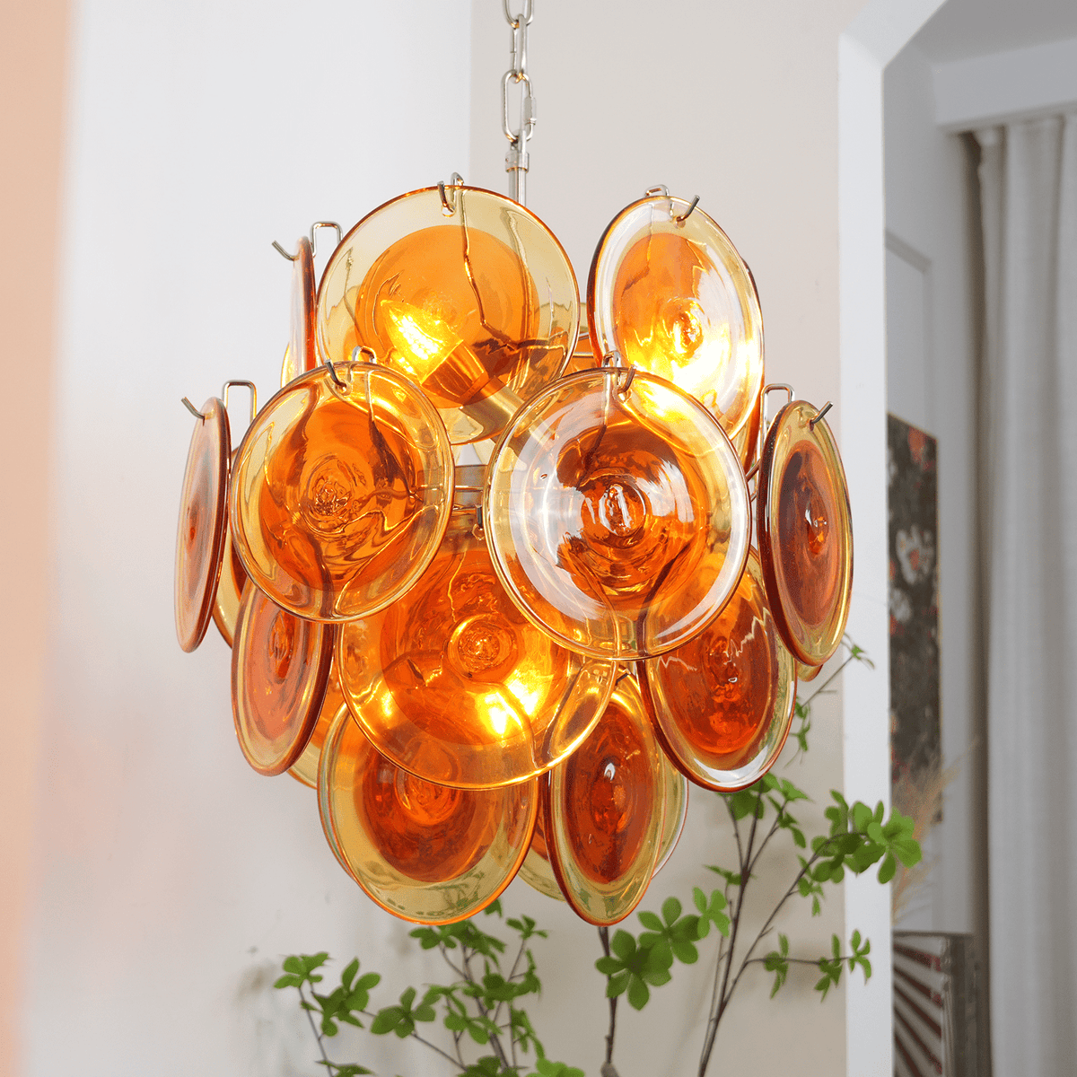 Carnelash Glass Chandelier-Moonnatur