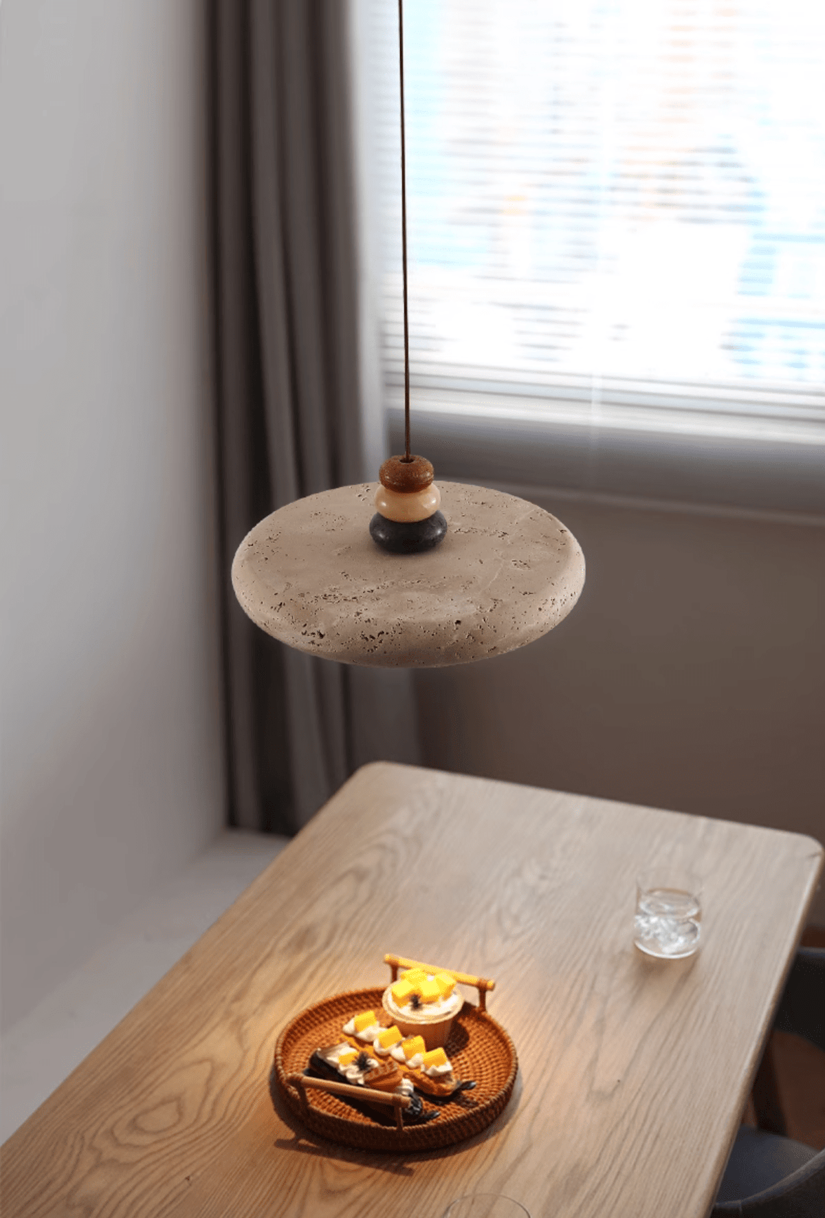 Jardenwick Travertine Pendant Light-Moonnatur