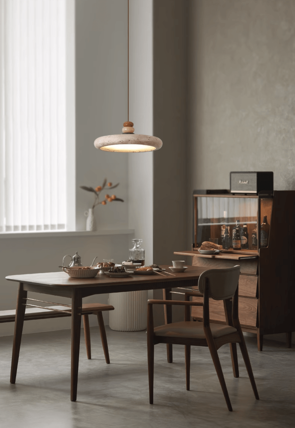 Jardenwick Travertine Pendant Light-Moonnatur