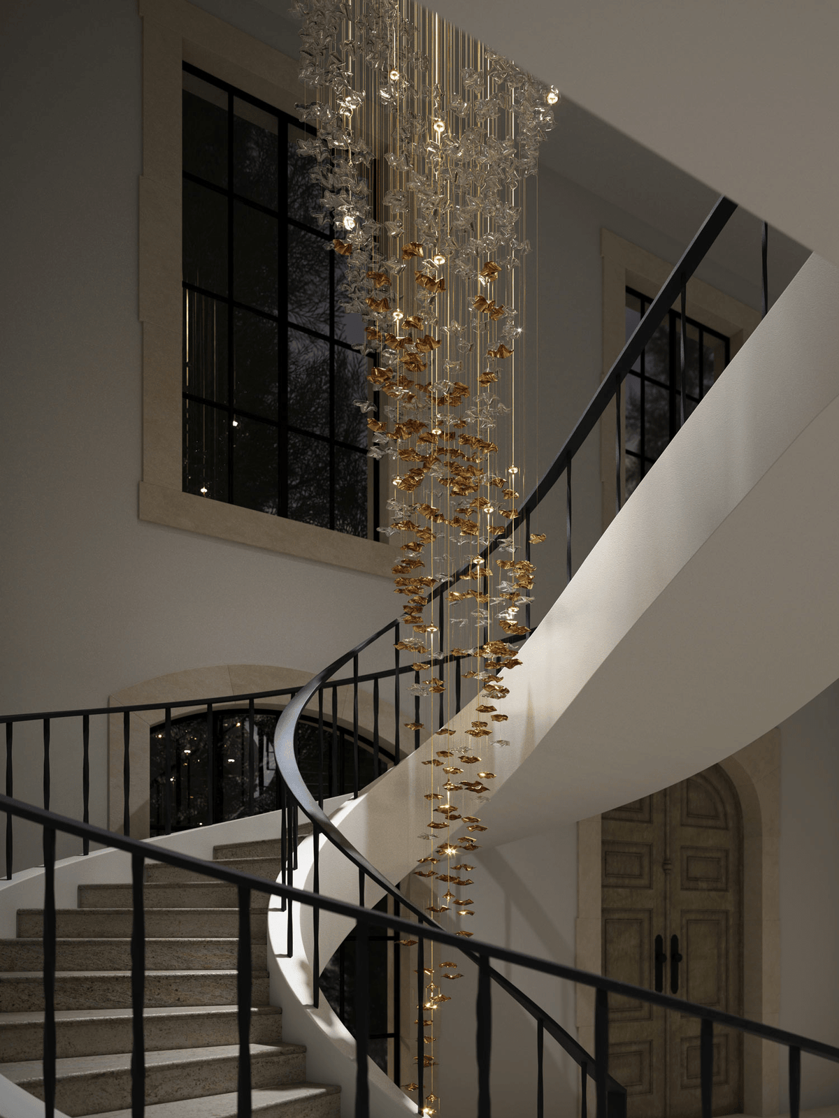 Deldenlyn Glass Chandelier-Moonnatur