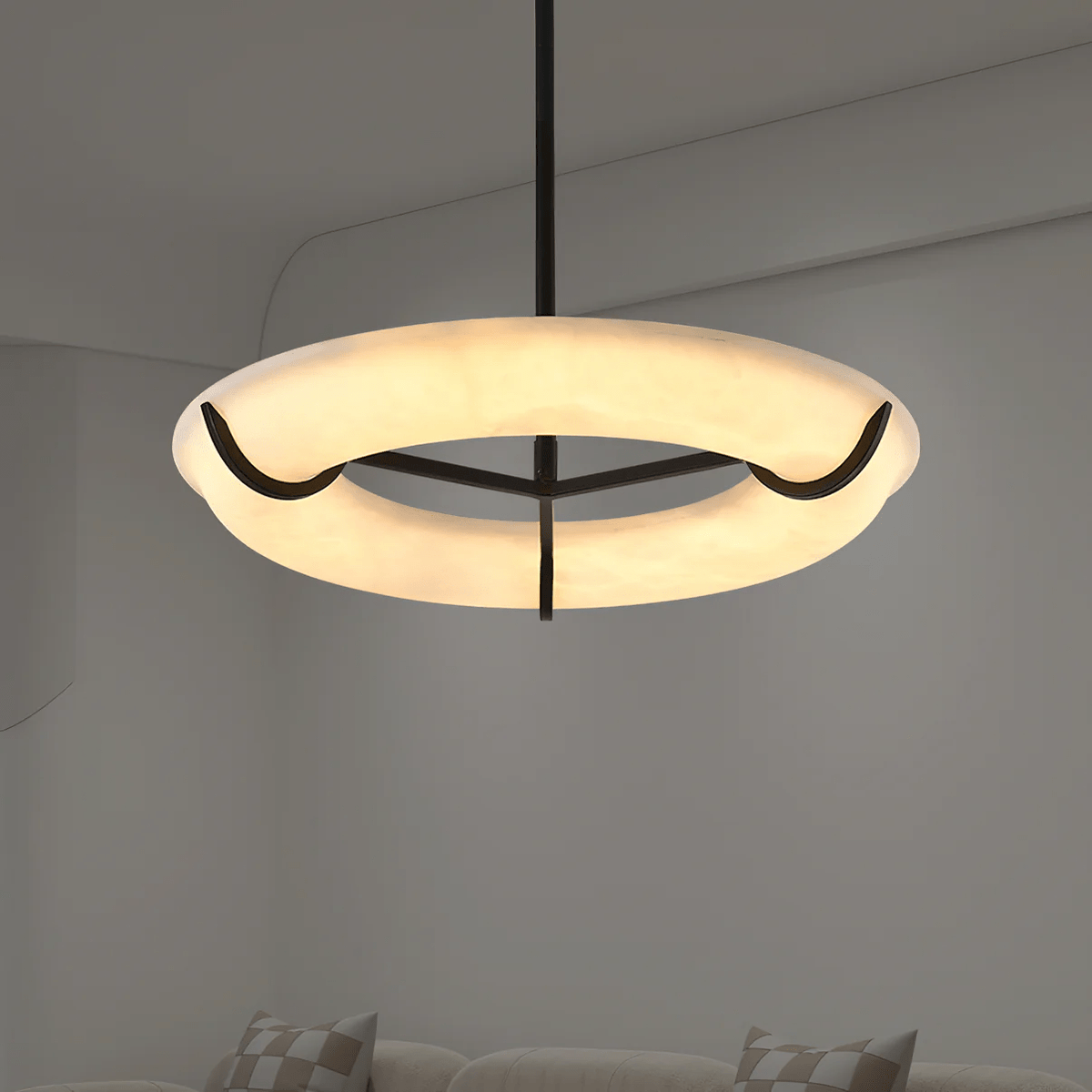 Inverwell Alabaster Chandelier-Moonnatur