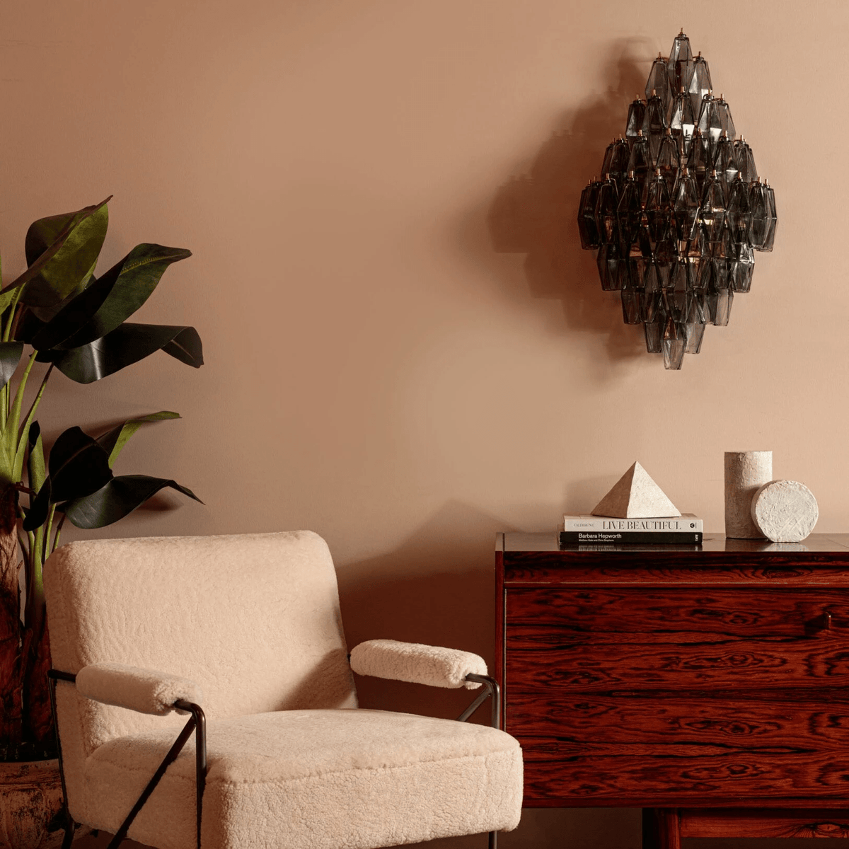 Haldelevia Glass Wall Light-Moonnatur