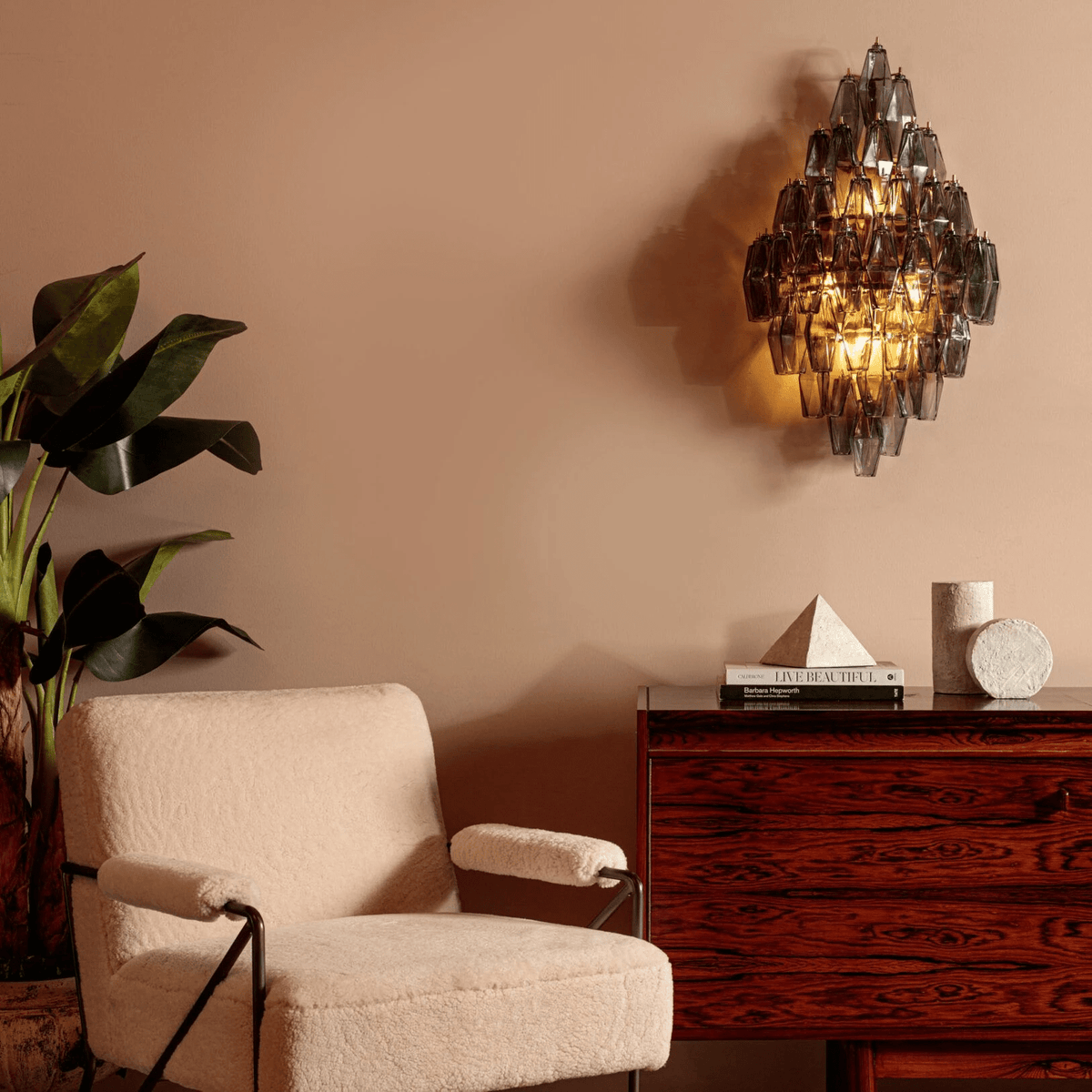 Haldelevia Glass Wall Light-Moonnatur